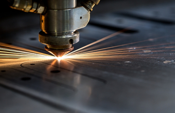 Flying sparks from metal work equipment